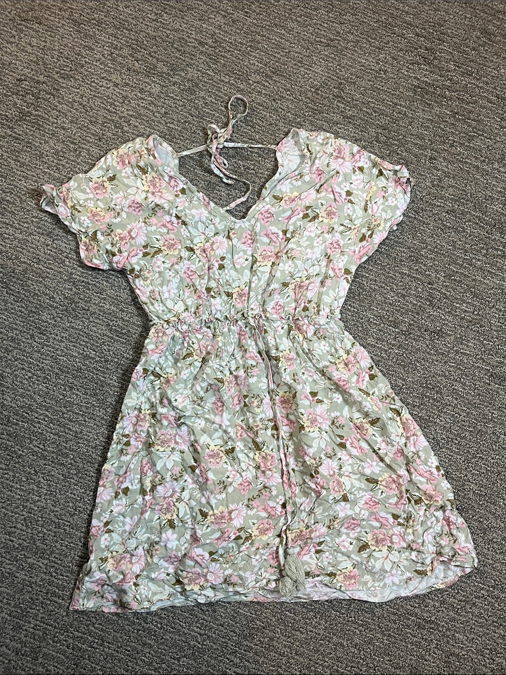BeBop Floral Summer Dress in Pink & Sage